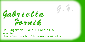 gabriella hornik business card